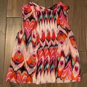 W118 by Walter Baker Colorful Abstract Print Sleeveless Blouse S